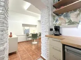 House with a patio in the center