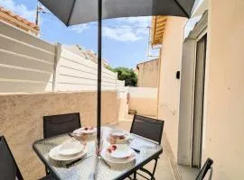 Typical house 20 m from the beach and the port