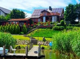 Perła Jezioraka Siemiany - Całoroczny 100m Apartament z linią brzegową, banią z jacuzzi i pomostem