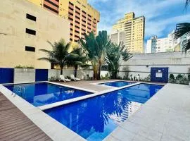 Flat Capitânia Varam, 3 quartos, Praia das Pitangueiras Guarujá SP