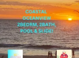 Coastal Oceanview 2Bedrm 2Bath Pool & Slide!