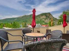Patio with Peak 1 Mtn View Main Street Frisco Condo