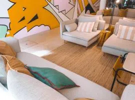 Coliving moderno com lindo jardim