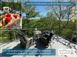 Nordseeurlaub im hochwertigen Ferienzimmer Krabbenkoje mit großem Balkon im idyllischen Butjadingen