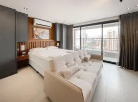 Flat Alto e Completo Com linda Vista da Cidade
