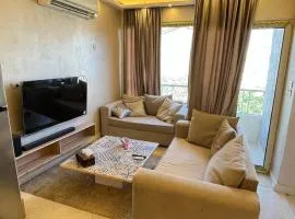 شقة فندقية بالزمالك خلف فندق ام كلثوم اطلالة جانبية على النيل