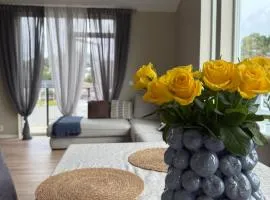 Peaceful Nordic Villa with Terrace, Fireplace & Glimpse of the Sea