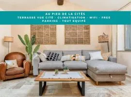 Au Pied de la Cité - Terrasse - Climatisation - Wifi