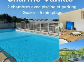 Charme Vanillé 2 chambres avec piscine et parking Gosier 5 min plage