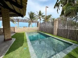 Pé-na-areia em Japaratinga c/ piscina e cozinheira