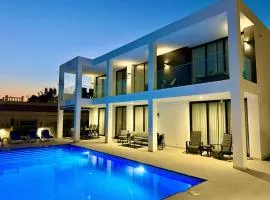 Luxury villa with large swimming pool and outdoor area
