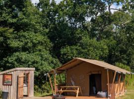 Cefn Crib Safari Tent, luxury tent in Machynlleth