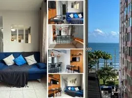 50m da PRAIA, VISTA Lateral para o MAR, Portaria 24hrs, Próximo do Shopping PRAIA-MAR, Em cima do Mercado Pão de Açucar