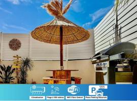 SETE EVASION Jardin, Parking privé gratuit, Climatisé, Wi-Fi, à 5mn plage, tout Confort, hotel v Sète