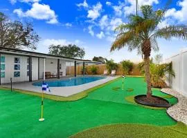 Relax, Swim, Repeat, Family Pool House by the Sea
