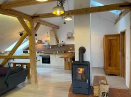 Haus mit Garten und Kamin