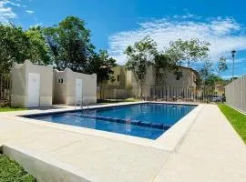 Casa Cómoda en Privada con Canchas y Alberca