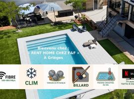 Logement indépendant chez l'habitant - CLIM- piscine commune - EV borne 22kw, Hotel in Grièges