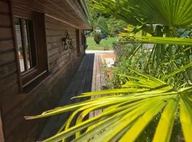 Chalet piscine chauffée et couverte