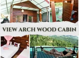 View arch wood cabin
