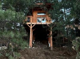 Incredible Timber Tree House with Wood-Fired Hot Tub Nestled in the Trees for a Unique Romantic Getaway in Moscow, Idaho, hotel in Moscow