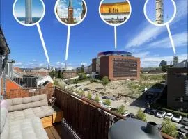 Central rooftop apartment by ARoS with balcony