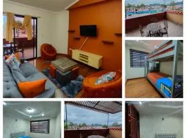 Divino departamento con terraza y zona de barbecue para 7 personas