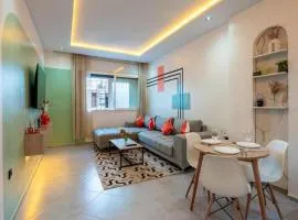 Rabat CAN stadium Agdal confort 2 ch, Wi-Fi, clim, parking