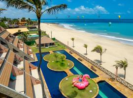 Oceanview A102 - PÉ NA ÁREA - perto do centro, 2 dormitórios, piscina, cozinha, 116m2