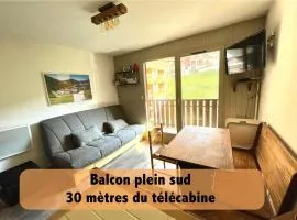 Au Pied des Pistes B48, Chaleureux studio 4 pers, balcon plein SUD, DRAPS NON COMPRIS