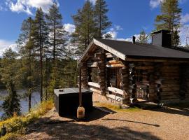 Porontima Lake House in Pure Rukatunturi Nature, hotel with hot tubs in Ruka