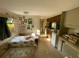 Mobile home dans camping nature