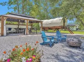 Secluded Luxury Wagon with Pond, King Bed, Full Bath, Patio