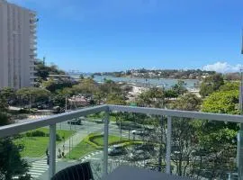 Praia do canto Apart Hotel - Apto 203 Varanda Lateral com Vista Mar