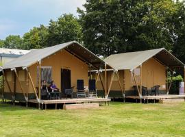 Glamping Tent in Netherlands with Terrace, luxury tent in Lathum