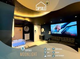 Capsule Moonlight - Jacuzzi - Sauna - Ecran 100" - PS5, &xi;&epsilon;&nu;&omicron;&delta;&omicron;&chi;&epsilon;ί&omicron; &mu;&epsilon; &upsilon;&delta;&rho;&omicron;&mu;&alpha;&sigma;ά&zeta; &sigma;&epsilon; Mons