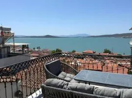 Courtyard Home w Lesvos Island View