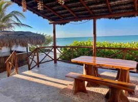 Beachfront House with Terrace & Bar, AC, 6 Max