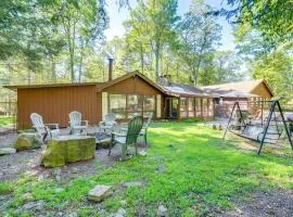 Walk to Lake Harmony Home with Hot Tub and Fire Pit