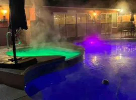 Family Friendly Close of Strip Hot Tub and Driveway
