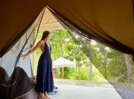 Romantic Eco safary tent,Cozy by Natura,private pool,sea view, Exotic luxury private glamping