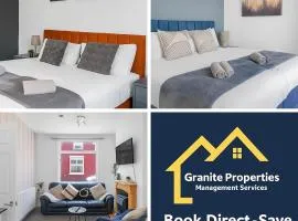 Modern 2-Bedroom Contractor House with 4 Beds, Free Parking, High-Speed Wi-Fi