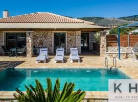 Leo's Red stone & White stone made villas, 2 villas with private pool in Karavados village