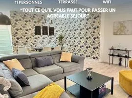 Maison design 11 pers -Terrasse -Netflix -Confort