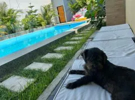 Casa Greemat 3Habs con AC, piscina y a pasos del mar