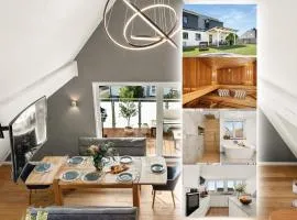 FeelGood Ferienhaus - 212 qm mit Sauna, Garten, Terrasse, Grill - 2 Apartments - für Familien & Gruppen - Mitten in Deutschland
