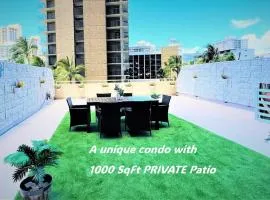 Huge patio I Luxury 1BR Banyan I Washer I Free park I 5' Beach