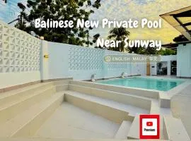 Balinese Corner Private Pool Near Sunway Pyramid Upto 24P