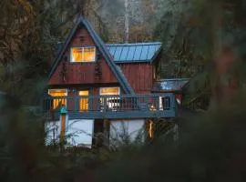 Secluded Forest Cabin with Hot Tub and Private Waterfall