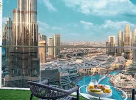Stay in the #1 Burj & Fountain View 4BR Apartment